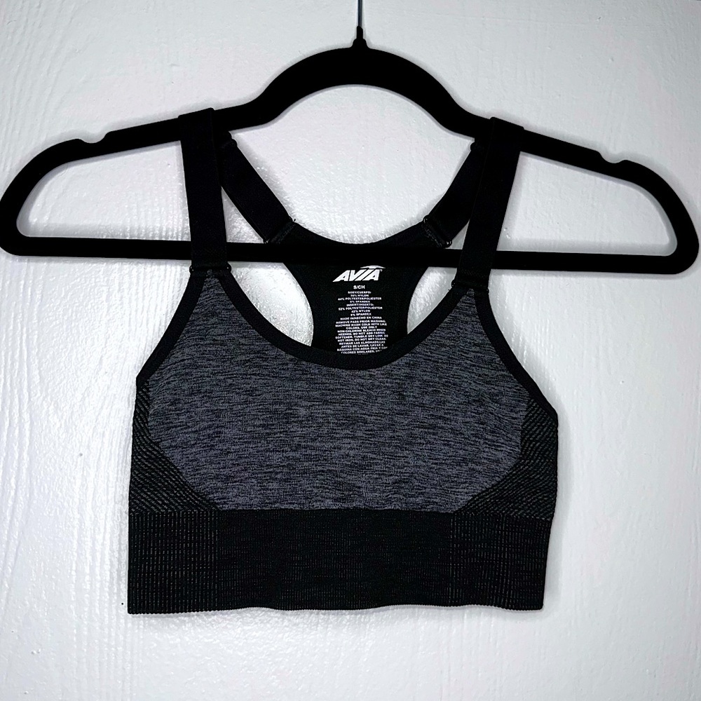 NEVER WORN Avia Sports Bra in Grey | Size S